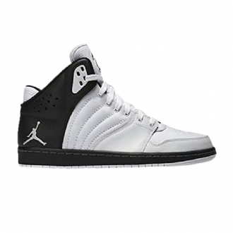 Air Jordan 1 Flight 4 Mustat Harmaat Miesten Kengät
