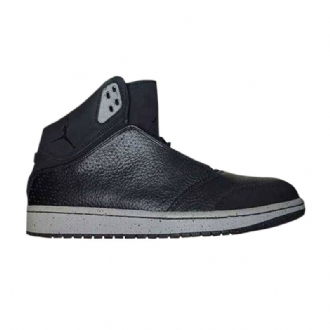 Air Jordan 1 Flight 5 Premium Mustat Harmaat Miesten Kengät