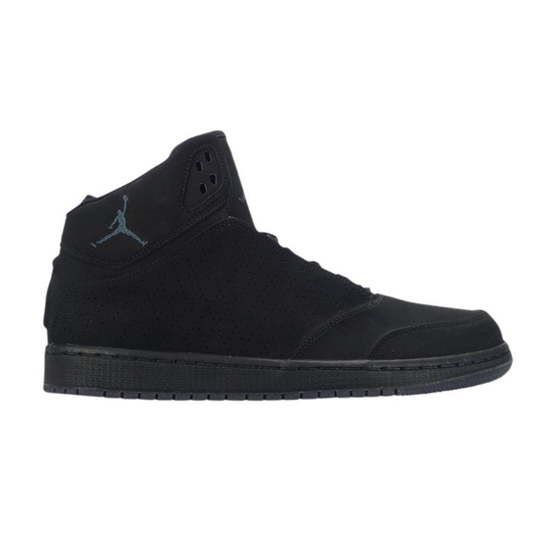 Air Jordan 1 Flight 5 Premium Mustat Harmaat Miesten Kengät