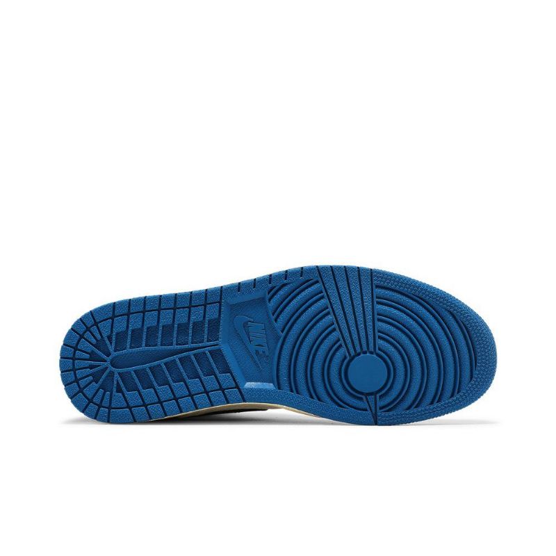 Air Jordan 1 Fragment Design Travis Scott Retro Korkea Valkoinen Musta Sininen Miesten Kengät