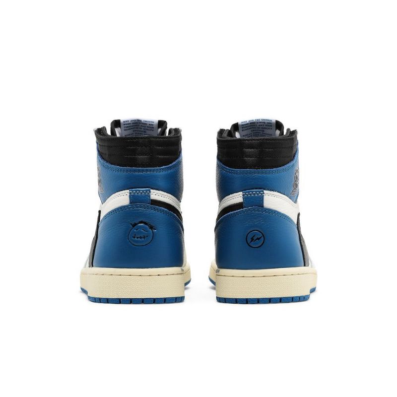 Air Jordan 1 Fragment Design Travis Scott Retro Korkea Valkoinen Musta Sininen Miesten Kengät