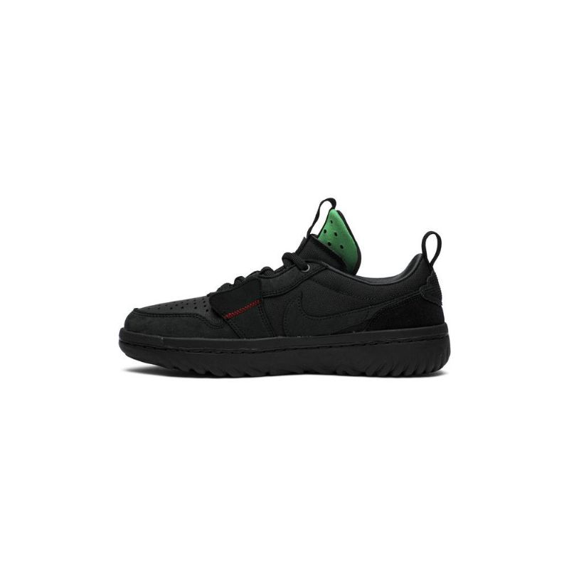 Air Jordan 1 Ghetto Gastro Low React Mustat Punaiset Vihreät Miesten Kengät