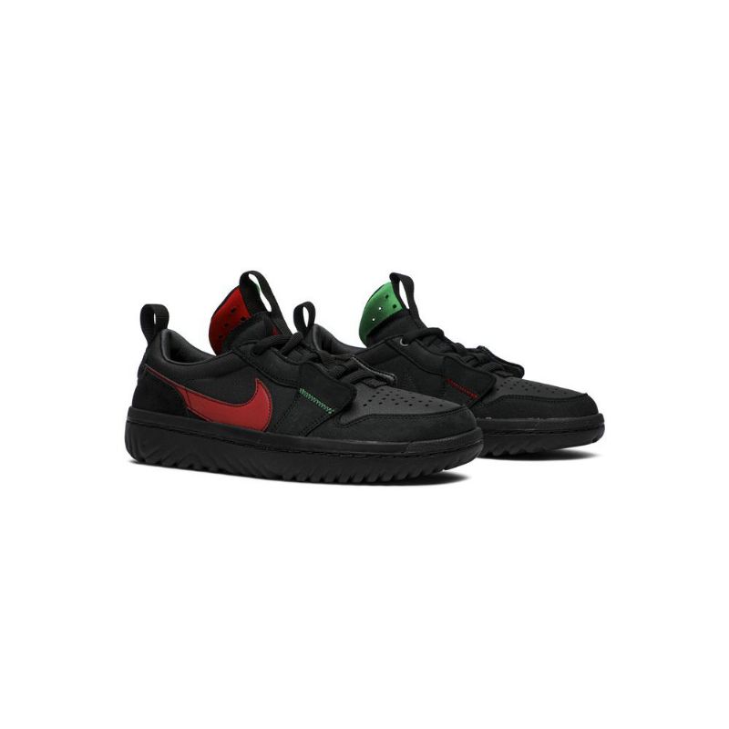 Air Jordan 1 Ghetto Gastro Low React Mustat Punaiset Vihreät Miesten Kengät