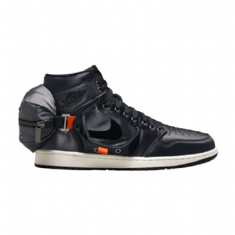 Air Jordan 1 High Og Musta Harmaa Valkoinen Miesten Kengät
