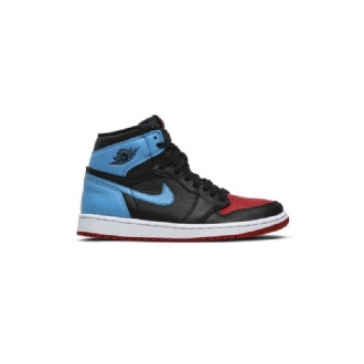 Air Jordan 1 High Og Musta Sininen Punainen Naisten Kengät