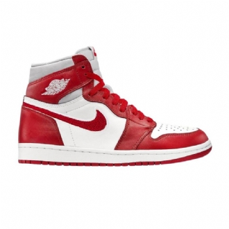 Air Jordan 1 High Og Valkoiset Punaiset Naisten Kengät