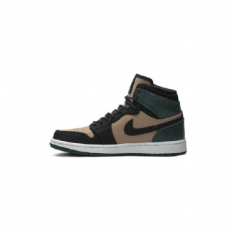 Air Jordan 1 High Premium Beige Musta Vihreä Naisten Kengät