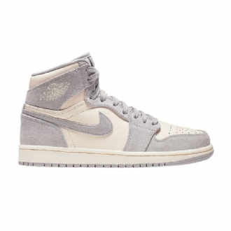 Air Jordan 1 High Premium Valkoiset Harmaat Naisten Kengät