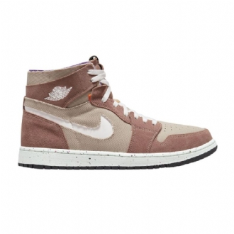 Air Jordan 1 High Zoom Comfort Khaki Ruskea Valkoinen Miesten Kengät