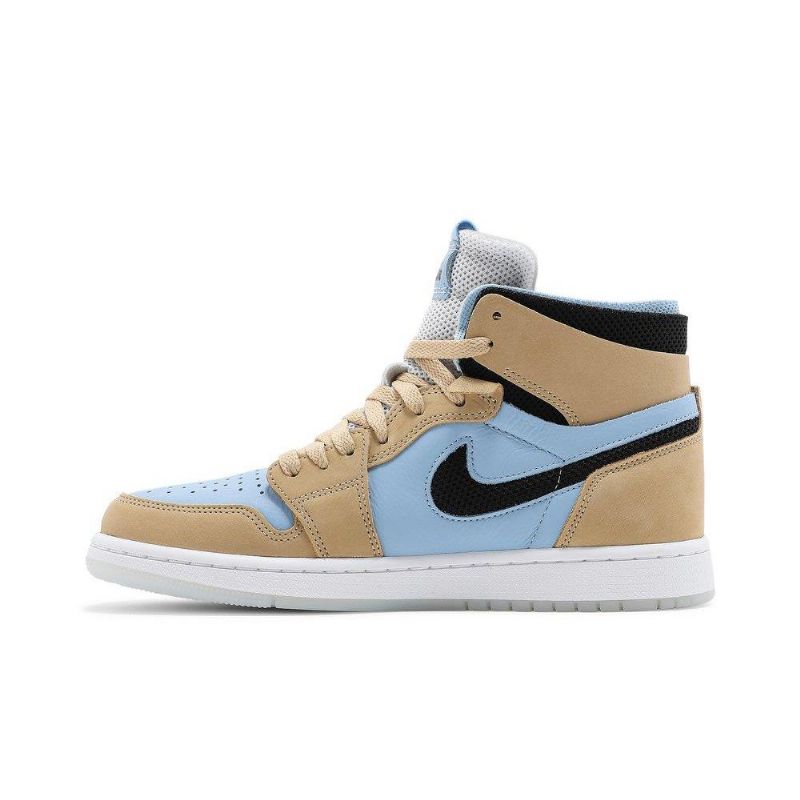Air Jordan 1 High Zoom Comfort Korkea Sininen Ruskea Musta Valkoinen Naisten Kengät