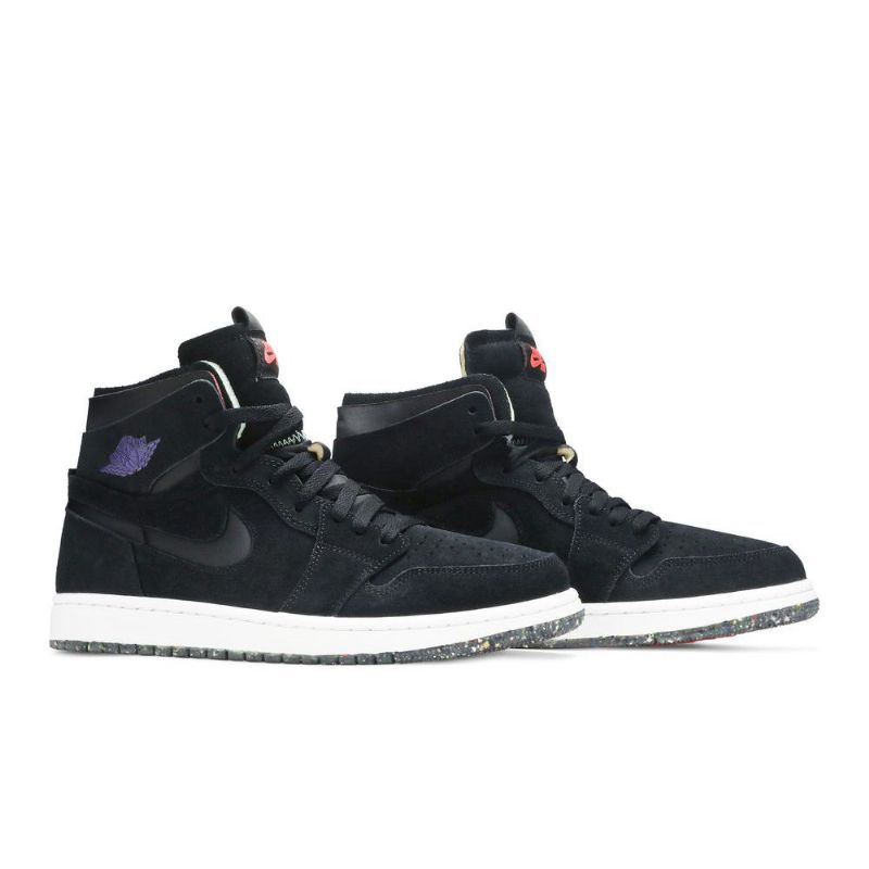Air Jordan 1 High Zoom Comfort Mustat Violetit Miesten Kengät