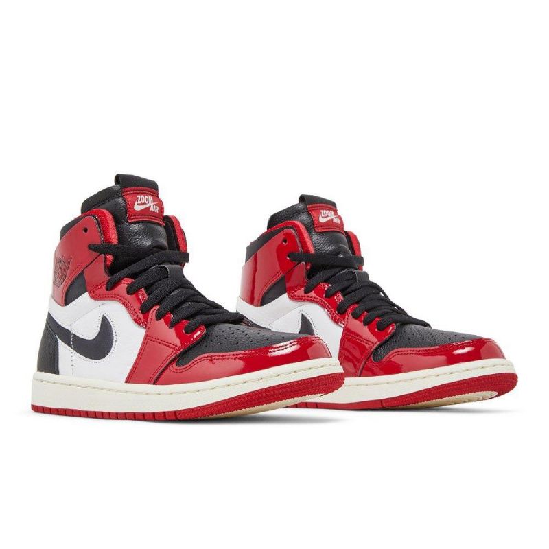 Air Jordan 1 High Zoom Comfort Punainen Valkoinen Musta Naisten Kengät