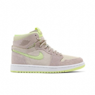 Air Jordan 1 High Zoom Comfort Valkoinen Harmaa Keltainen Naisten Kengät