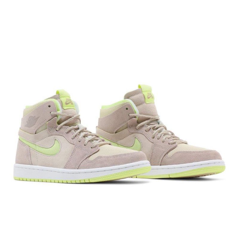 Air Jordan 1 High Zoom Comfort Valkoinen Harmaa Keltainen Naisten Kengät