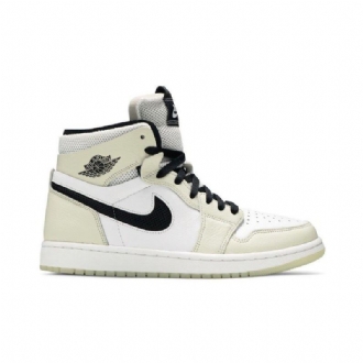 Air Jordan 1 High Zoom Comfort Valkoinen Harmaa Musta Naisten Kengät