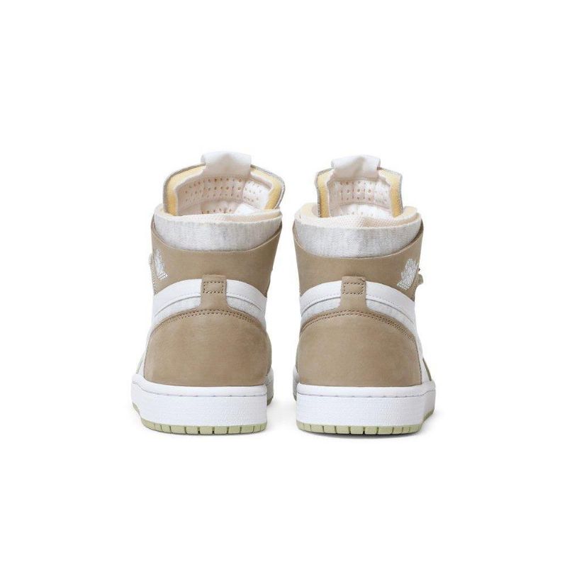 Air Jordan 1 High Zoom Comfort Valkoinen Oliivinvihreä Khaki Naisten Kengät
