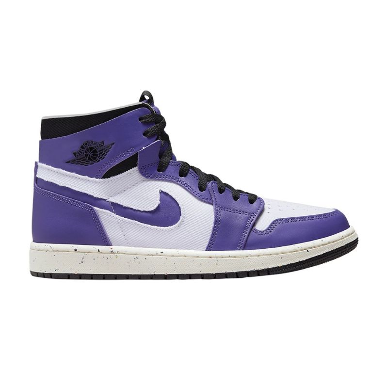 Air Jordan 1 High Zoom Comfort Valkoinen Purppura Musta Miesten Kengät