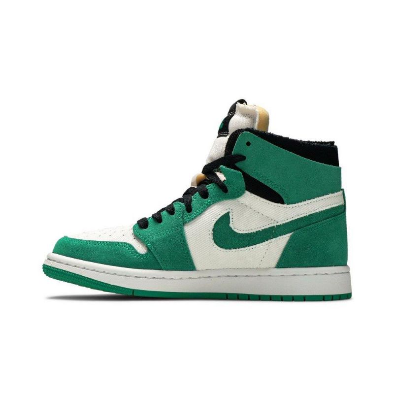 Air Jordan 1 High Zoom Comfort Vihreä Valkoinen Musta Naisten Kengät