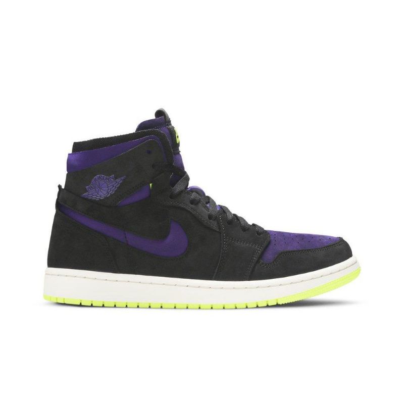 Air Jordan 1 High Zoom Mustat Purppurakeltaiset Naisten Kengät