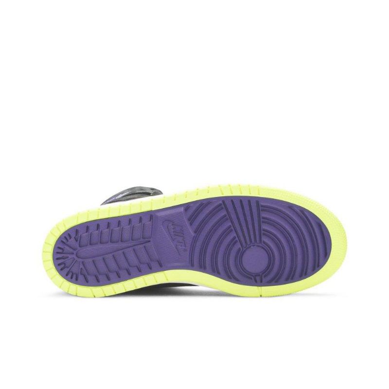 Air Jordan 1 High Zoom Mustat Purppurakeltaiset Naisten Kengät