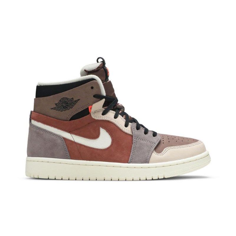 Air Jordan 1 High Zoom Ruskeat Musta Beiget Naisten Kengät