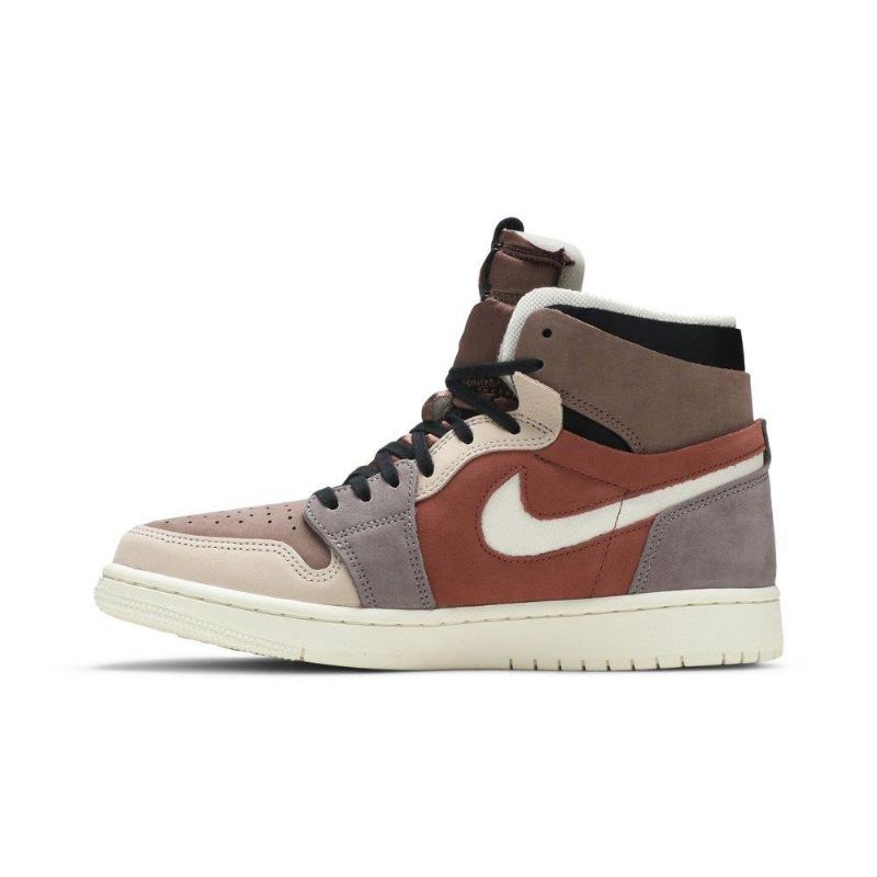 Air Jordan 1 High Zoom Ruskeat Musta Beiget Naisten Kengät
