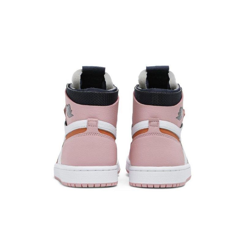 Air Jordan 1 High Zoom Vaaleanpunainenki Valkoinen Harmaa Musta Naisten Kengät