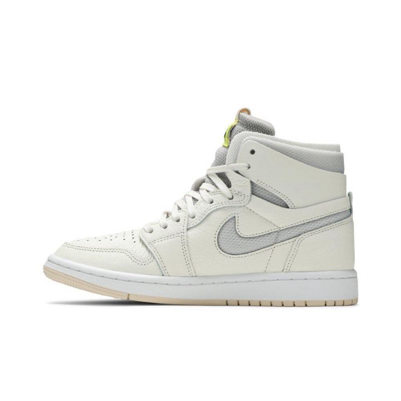 Air Jordan 1 High Zoom Valkoinen Harmaa Keltainen Naisten Kengät