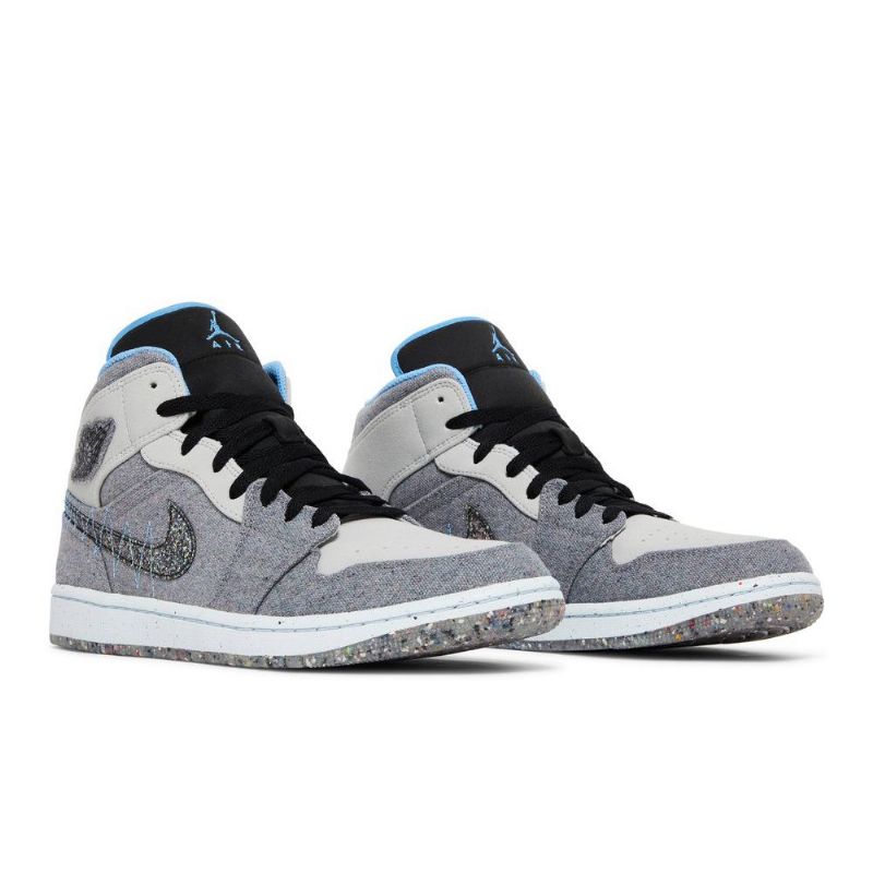 Air Jordan 1 Keskiharmaa Sininen Musta Miesten Kengät