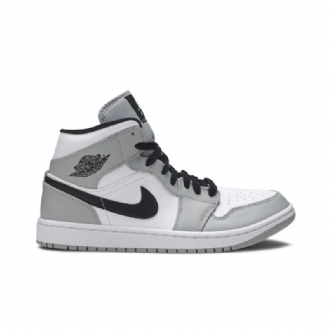 Air Jordan 1 Keskiharmaa Valkoinen Musta Miesten Kengät