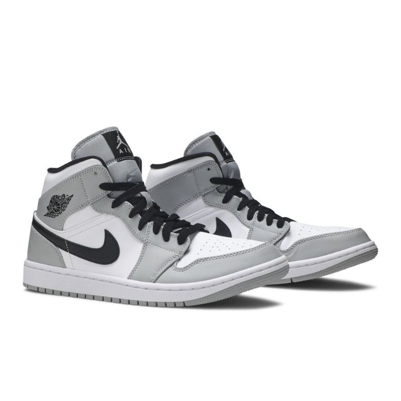 Air Jordan 1 Keskiharmaa Valkoinen Musta Miesten Kengät