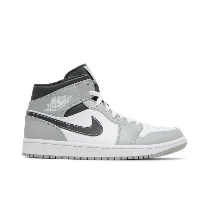 Air Jordan 1 Keskiharmaa Valkoinen Musta Miesten Kengät