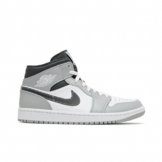 Air Jordan 1 Keskiharmaa Valkoinen Musta Miesten Kengät