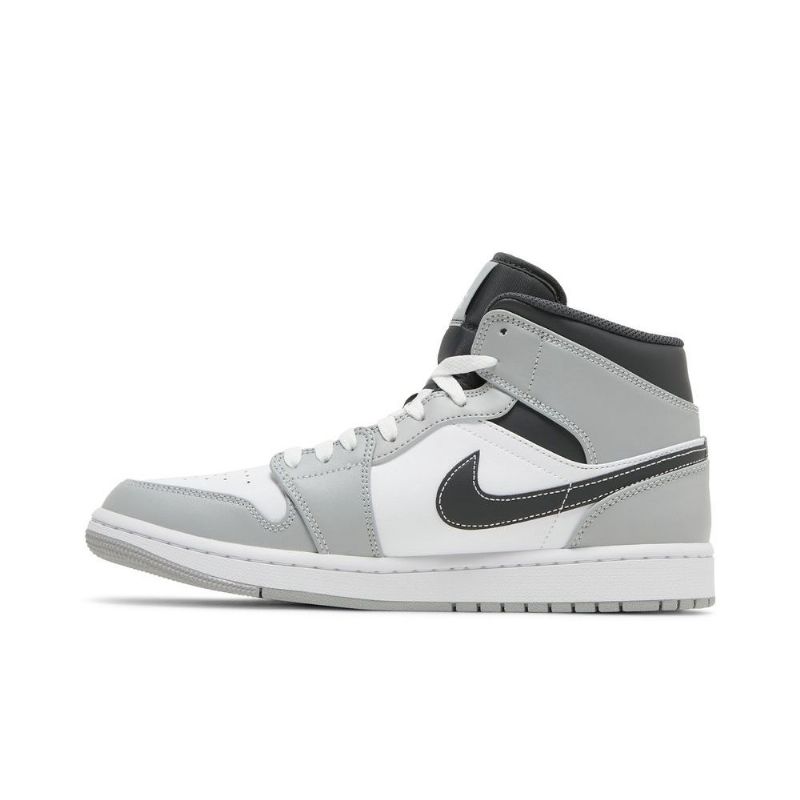 Air Jordan 1 Keskiharmaa Valkoinen Musta Miesten Kengät