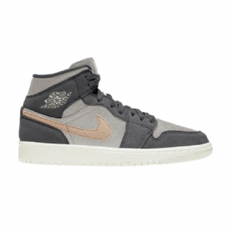 Air Jordan 1 Keskiharmaa Valkoinen Vaaleanpunainen Naisten Kengät