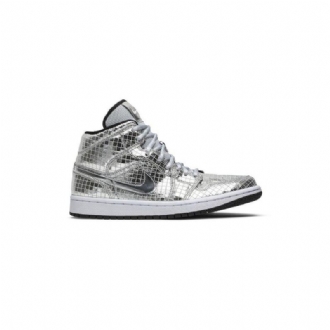 Air Jordan 1 Keskihopeavalkoiset Naisten Kengät