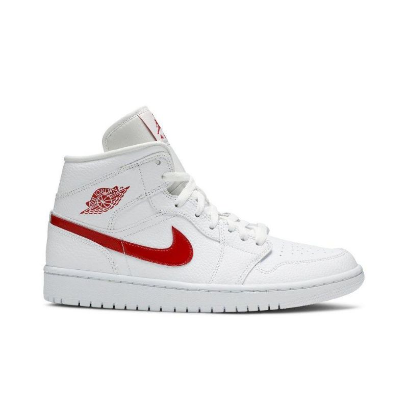 Air Jordan 1 Keskivalkoiset Punaiset Naisten Kengät