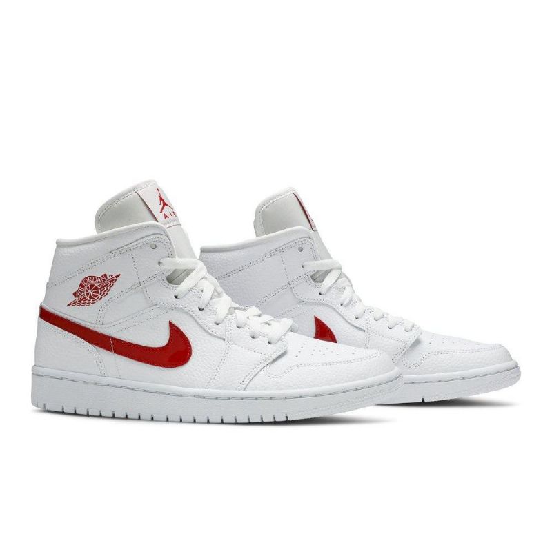 Air Jordan 1 Keskivalkoiset Punaiset Naisten Kengät