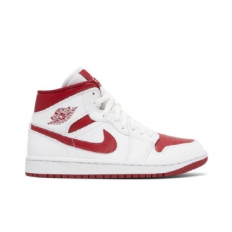 Air Jordan 1 Keskivalkoiset Punaiset Naisten Kengät