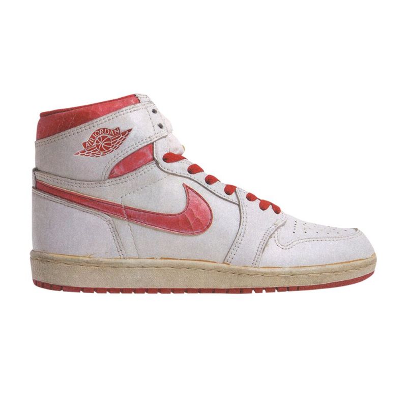 Air Jordan 1 Korkeat Valkoiset Punaiset Miesten Kengät