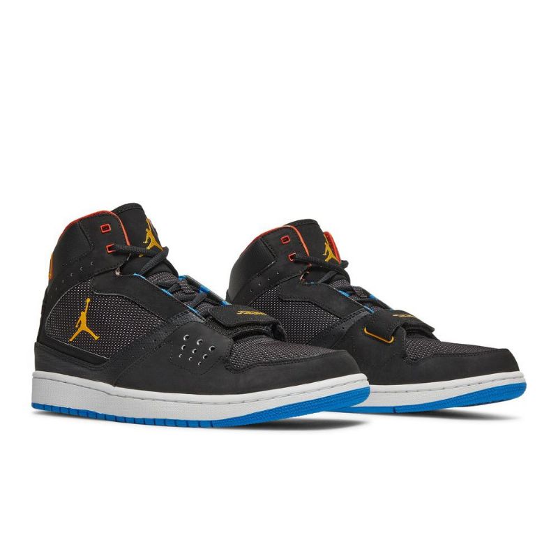 Air Jordan 1 Lentohihna Musta Kulta Oranssi Sininen Miesten Kengät