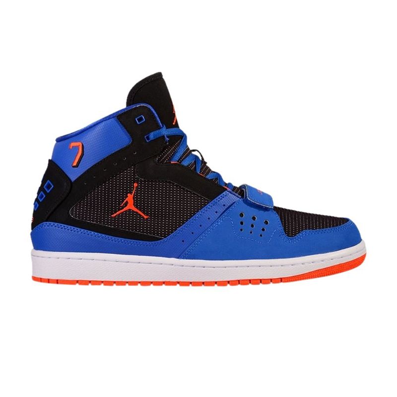 Air Jordan 1 Lentohihna Musta Sininen Oranssi Valkoinen Miesten Kengät