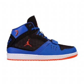 Air Jordan 1 Lentohihna Musta Sininen Oranssi Valkoinen Miesten Kengät