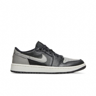 Air Jordan 1 Low Golf Mustat Harmaat Miesten Kengät