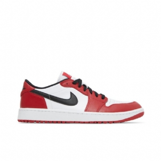 Air Jordan 1 Low Golf Punainen Valkoinen Musta Miesten Kengät