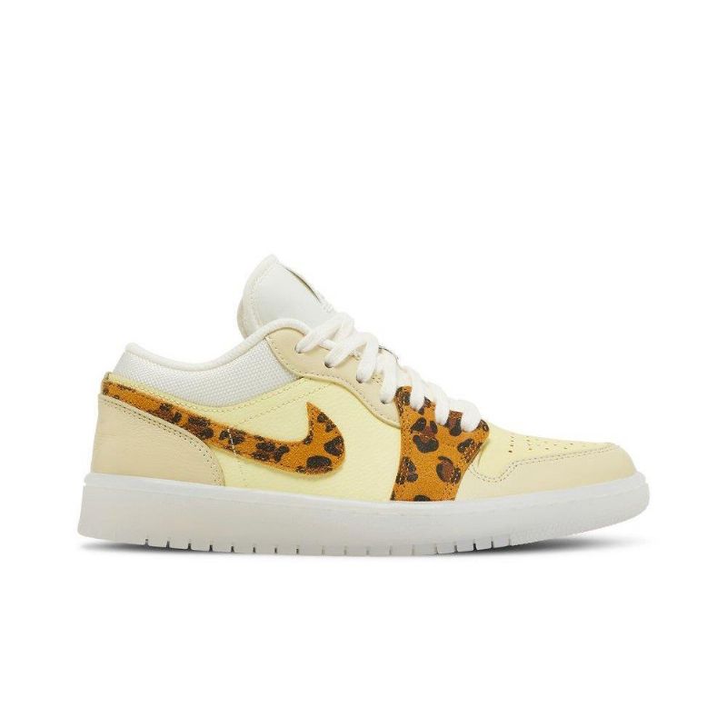 Air Jordan 1 Low Keltainen Valkoinen Leopard Naisten Kengät