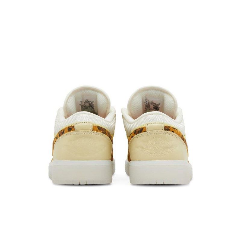 Air Jordan 1 Low Keltainen Valkoinen Leopard Naisten Kengät