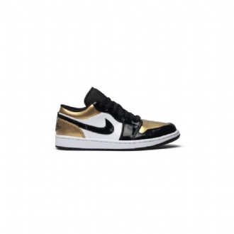 Air Jordan 1 Low Kulta -valkoiset Mustat Miesten Kengät