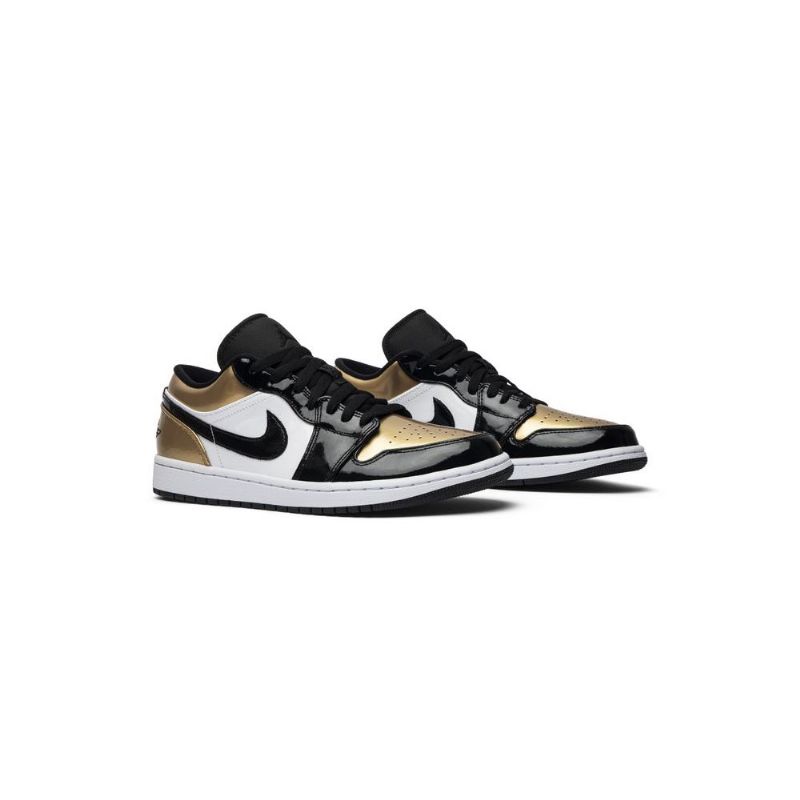 Air Jordan 1 Low Kulta -valkoiset Mustat Miesten Kengät