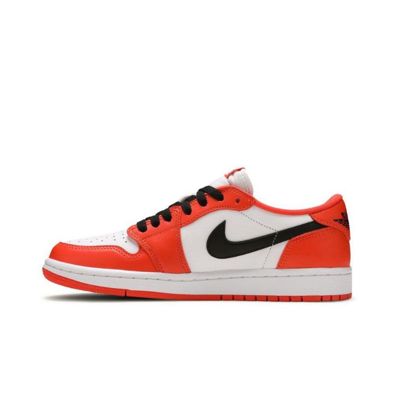 Air Jordan 1 Low Og Oranssi Valkoinen Musta Naisten Kengät